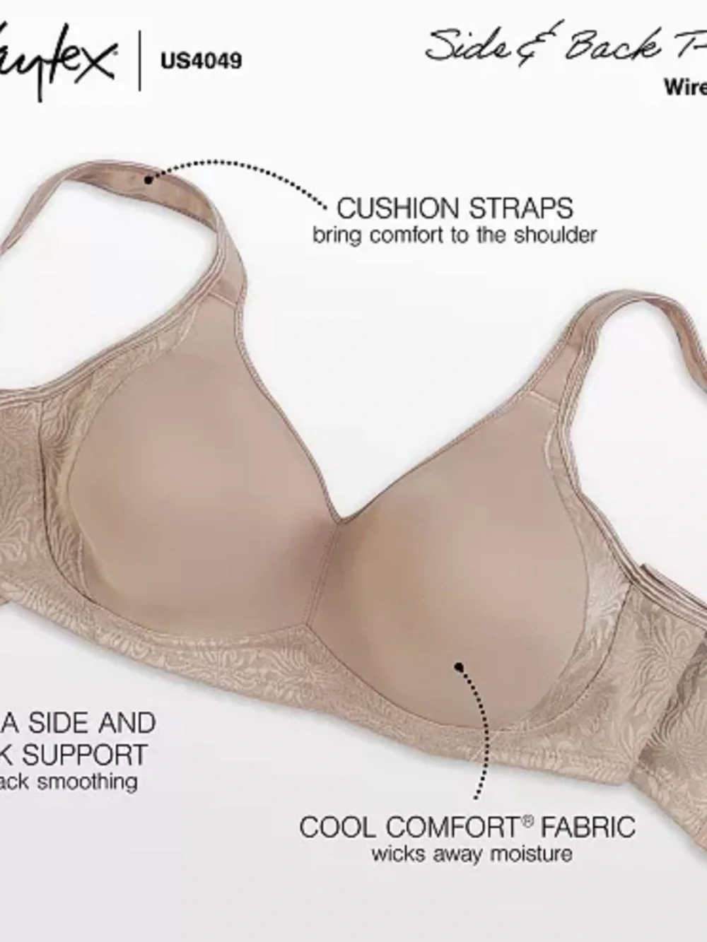 Playtex 18 Hour Smoothing Wireless Bra with Cool Comfort